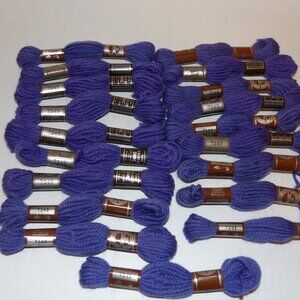 DMC Needlepoint & Crewel Wool Yarn 19 Skeins Color 7243 Purple